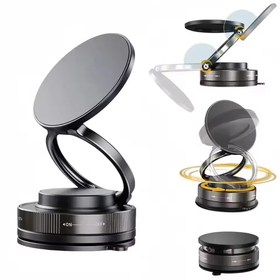 Phone Accessories Holder Car - 360をアップグレード ° 真空磁石式スマートフォンホルダー、磁石式カーマウント、ハンズフリー吸盤式スマートフォンホルダー（車内/ジム/鏡面用）