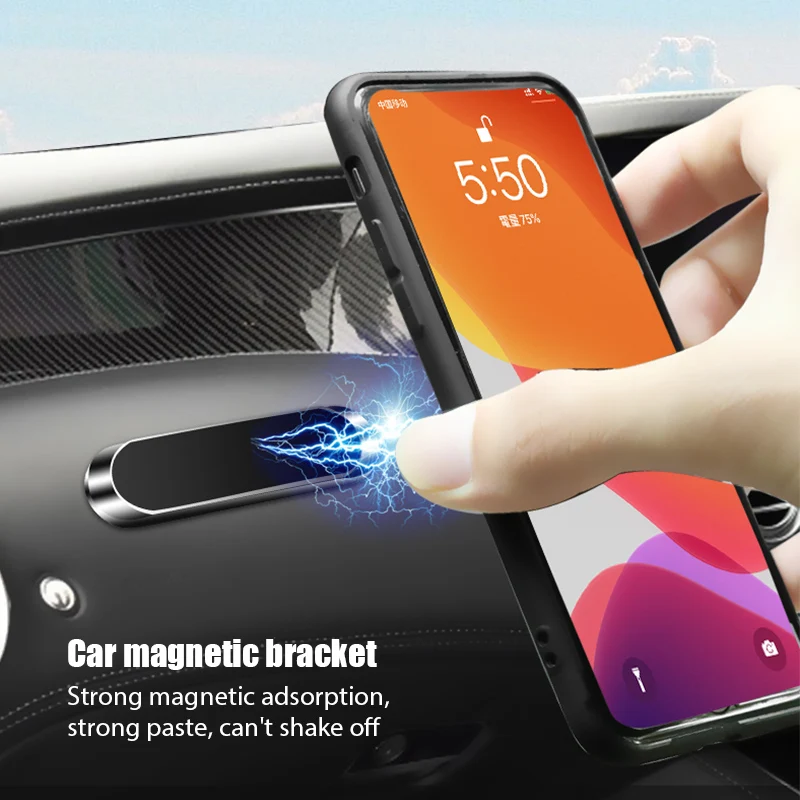 Phone Accessories Holder Car - 磁力式カーフォンホルダー、回転可能なミニストリップ型スタンド、強力な磁石を使用したGPSカーマウント。iPhone 16、Xiaomi、Huawei、Samsungに対応。