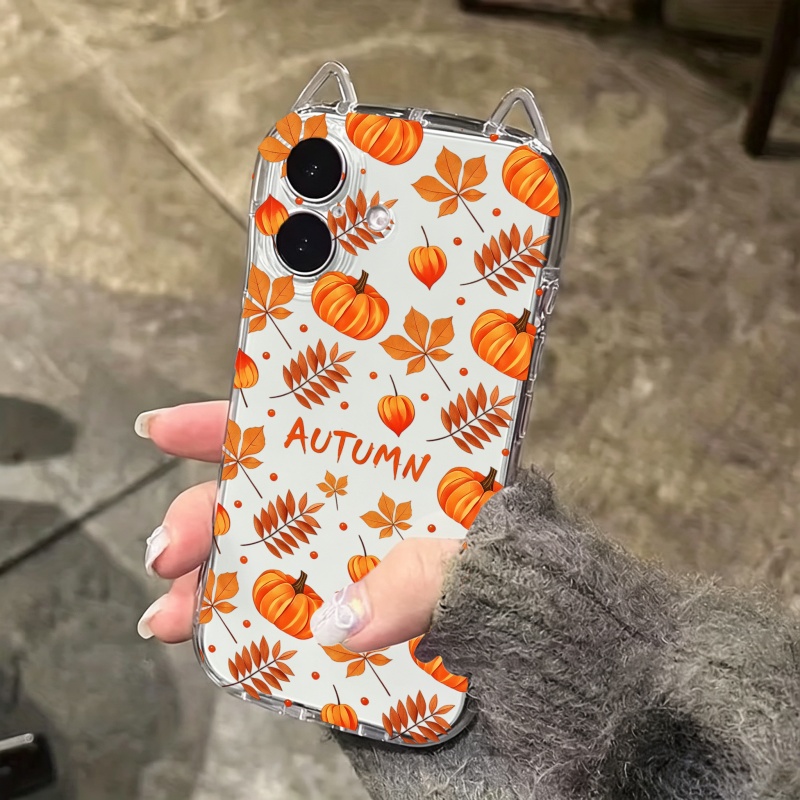 秋のカボチャと落ち葉柄のiPhoneケース（iPhone 1 - Apple Iphone 15 のレビューと価格