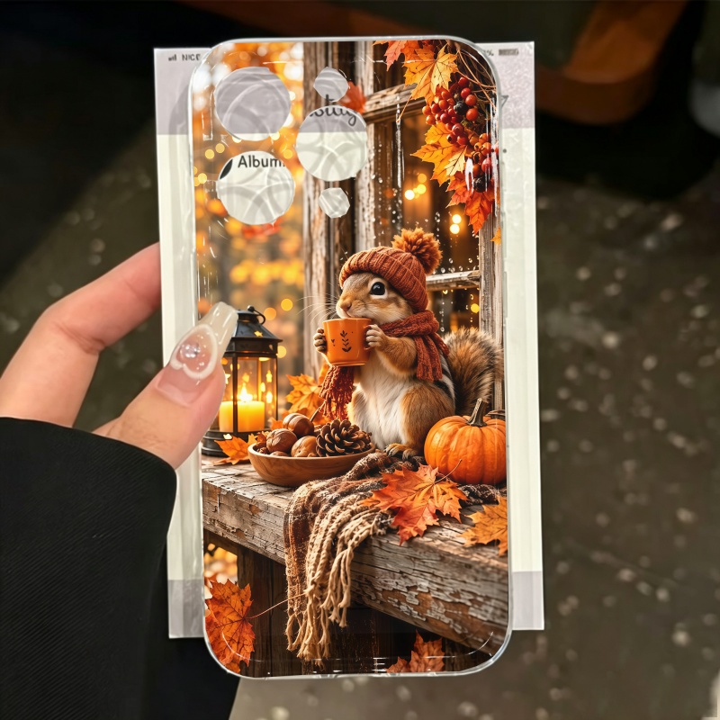 漫画動物リスシリコン製スマホケース iPhone 15 16 - Apple Iphone 15 のレビューと価格
