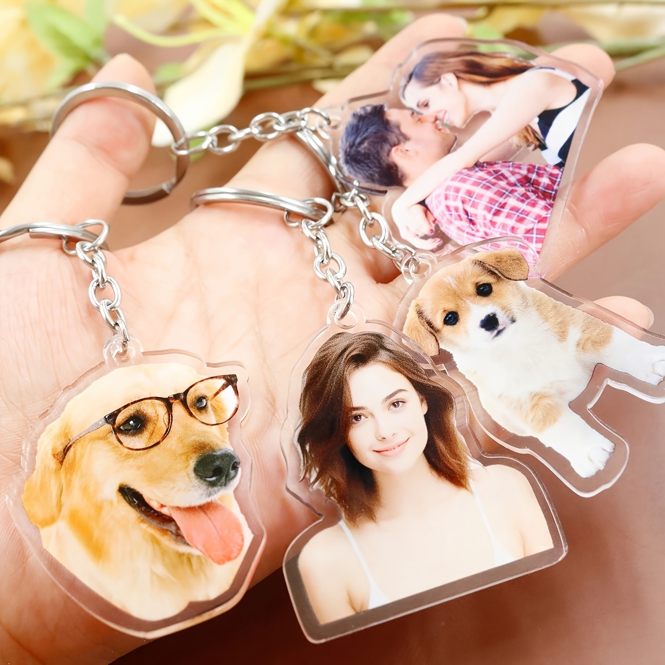 カスタム写真アクリルキーホルダー - 写真をアップロード、丈 - Phone Accessories Charms のレビューと価格