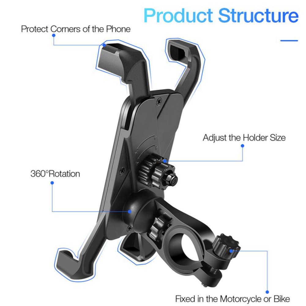 ユニバーサルバイク用携帯電話ホルダー 360度回転式 バイク - Phone Zone Accessories & Repair Photos のレビューと価格
